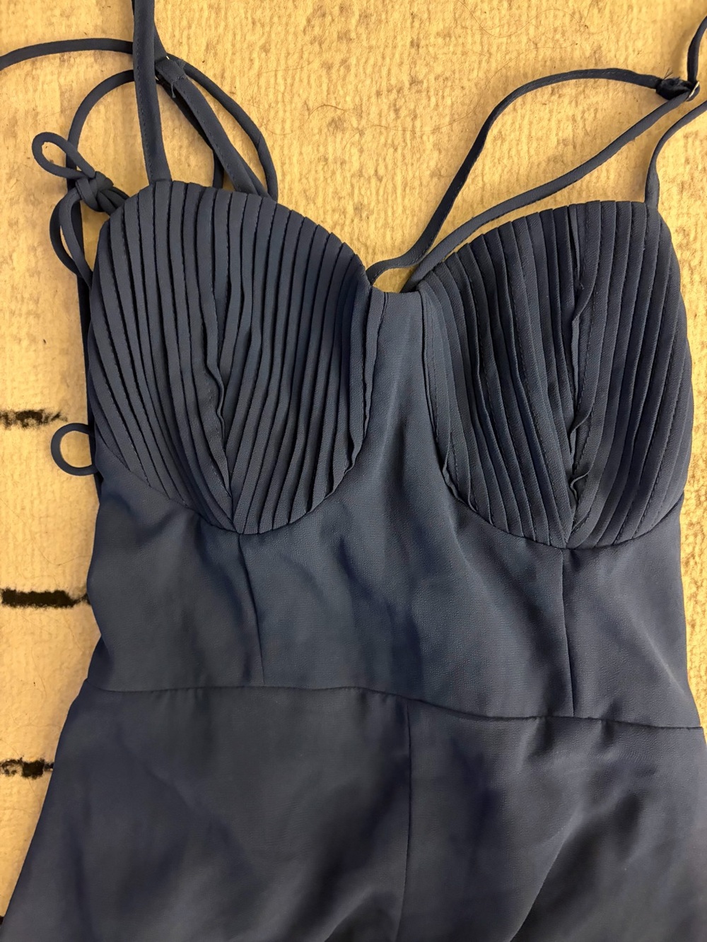 Lulu's Navy Ruffle-Detail Maxi Dress - Picture 2 of 5